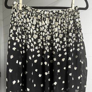 elle silk flower skirt